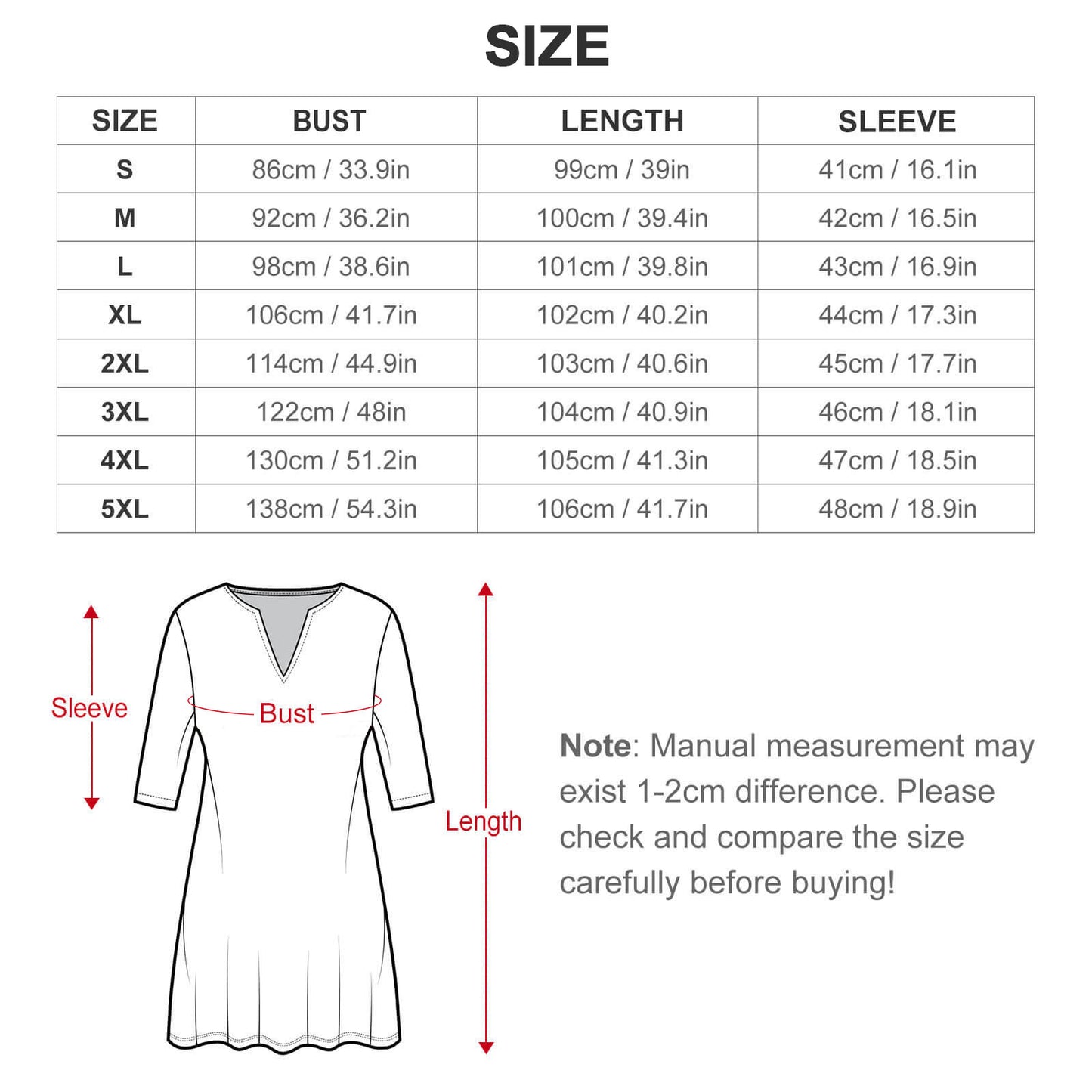 Aloha V-neck 3/4 Sleeve Dress with Pockets