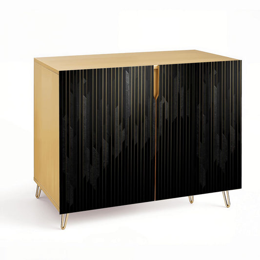 Black Modern Wooden Storage Cabinet (Made in USA)