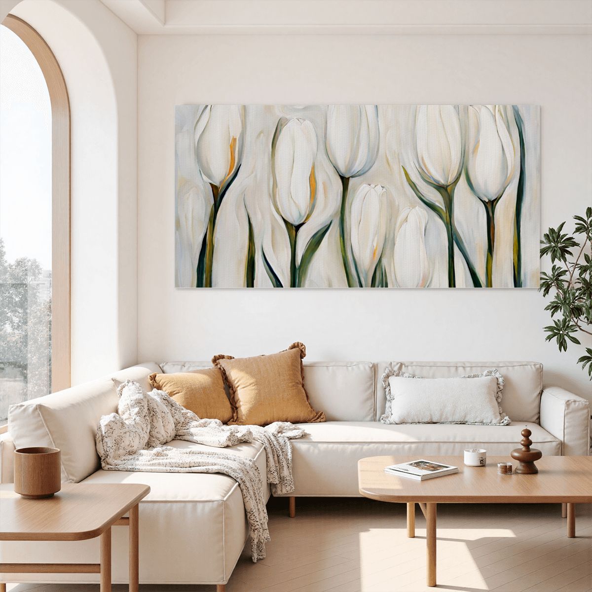 60" x 30" Printed Canvas Fabric Wall Art - No Frame (Made in USA)