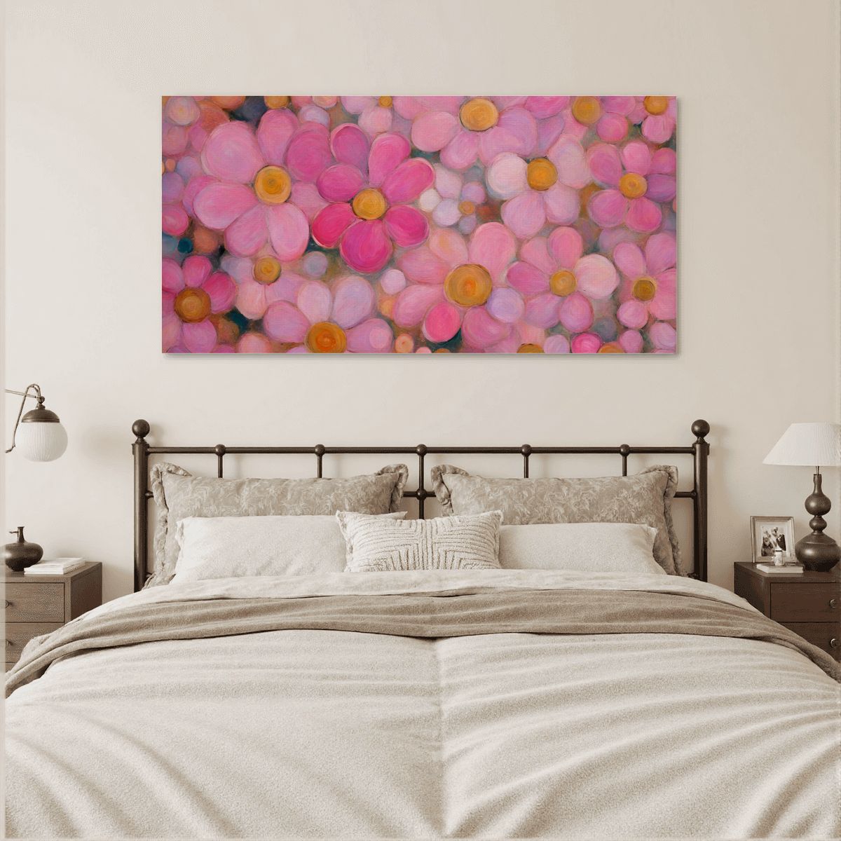 60" x 30" Printed Canvas Fabric Wall Art - No Frame (Made in USA)