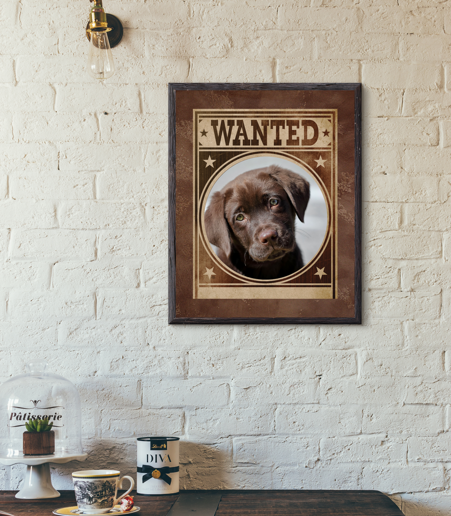 Labrador Mug Shot Wanted Poster