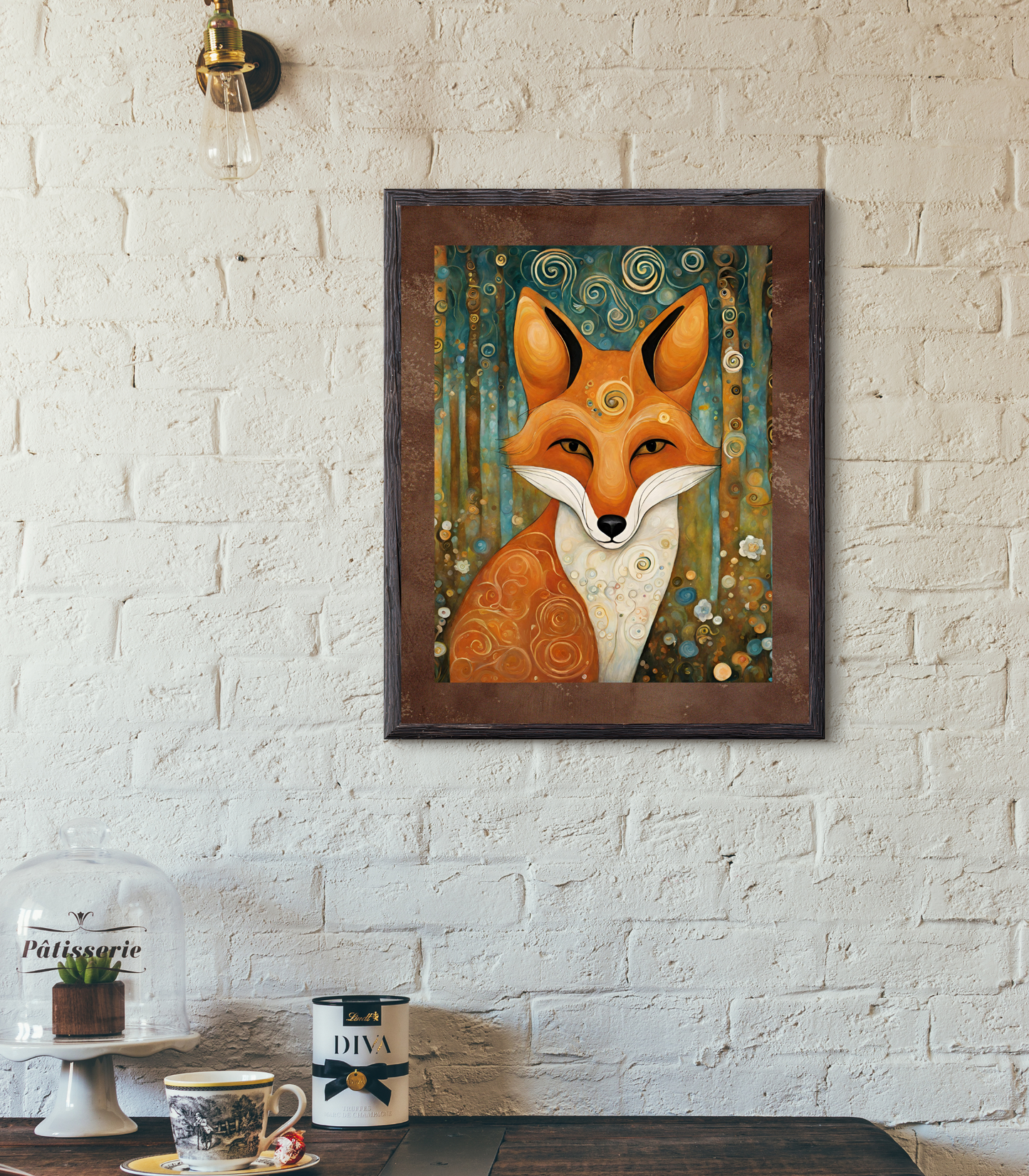 Mountain Forest Fox Poster