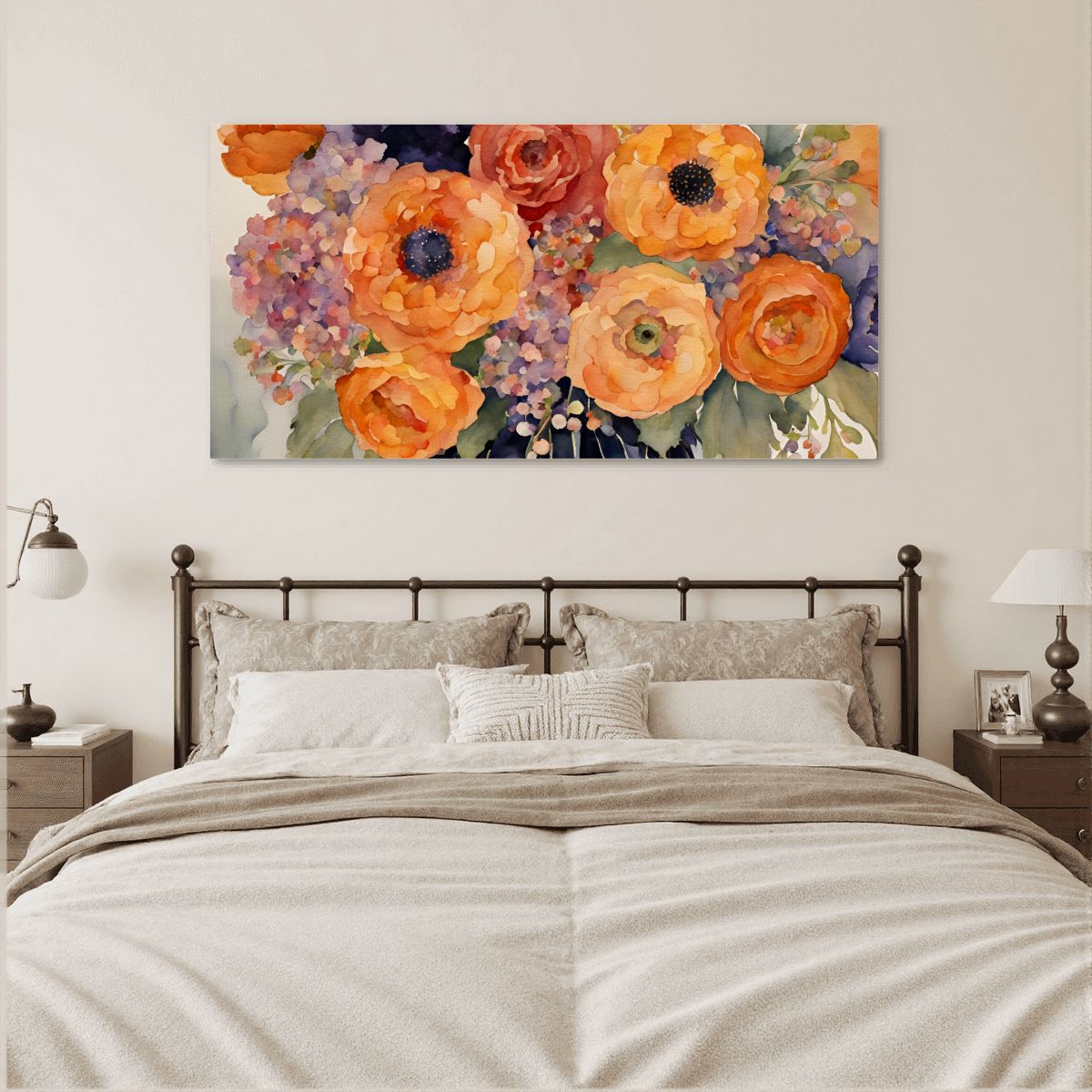 60" x 30" Printed Canvas Fabric Wall Art - No Frame (Made in USA)