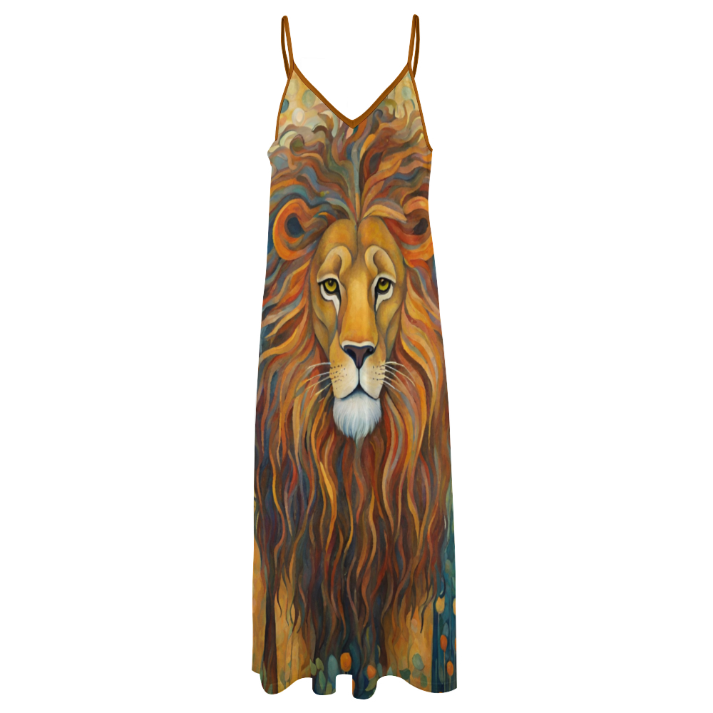 Lion's Mane Women's Summer Fashion Maxi Slip Dress