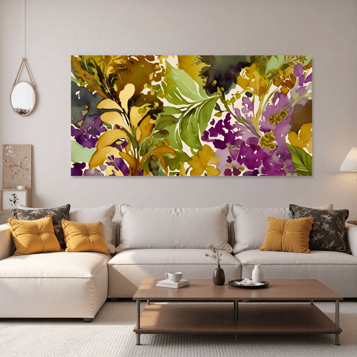 60" x 30" Printed Canvas Fabric Wall Art - No Frame (Made in USA)