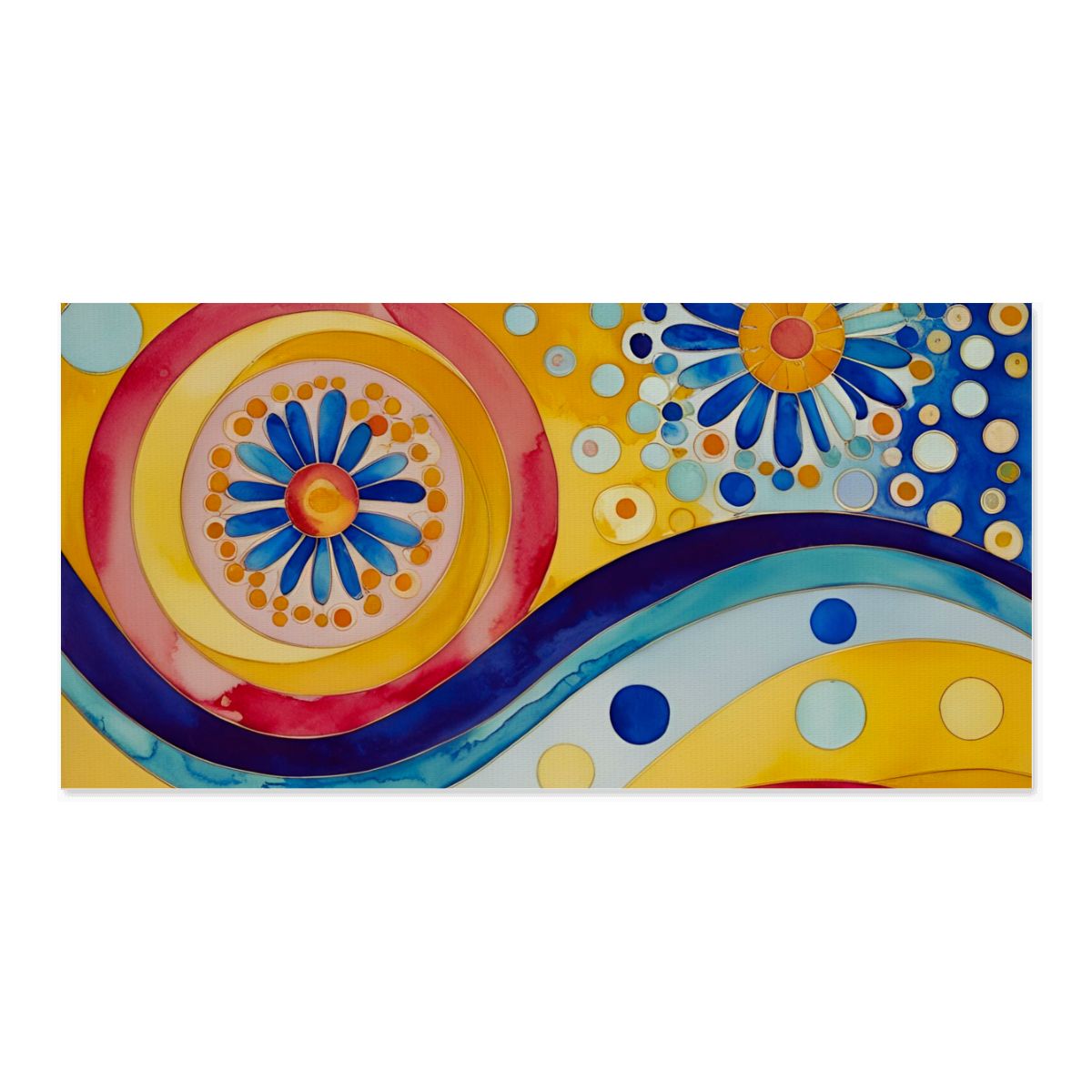 60" x 30" Printed Canvas Fabric Wall Art - No Frame (Made in USA)