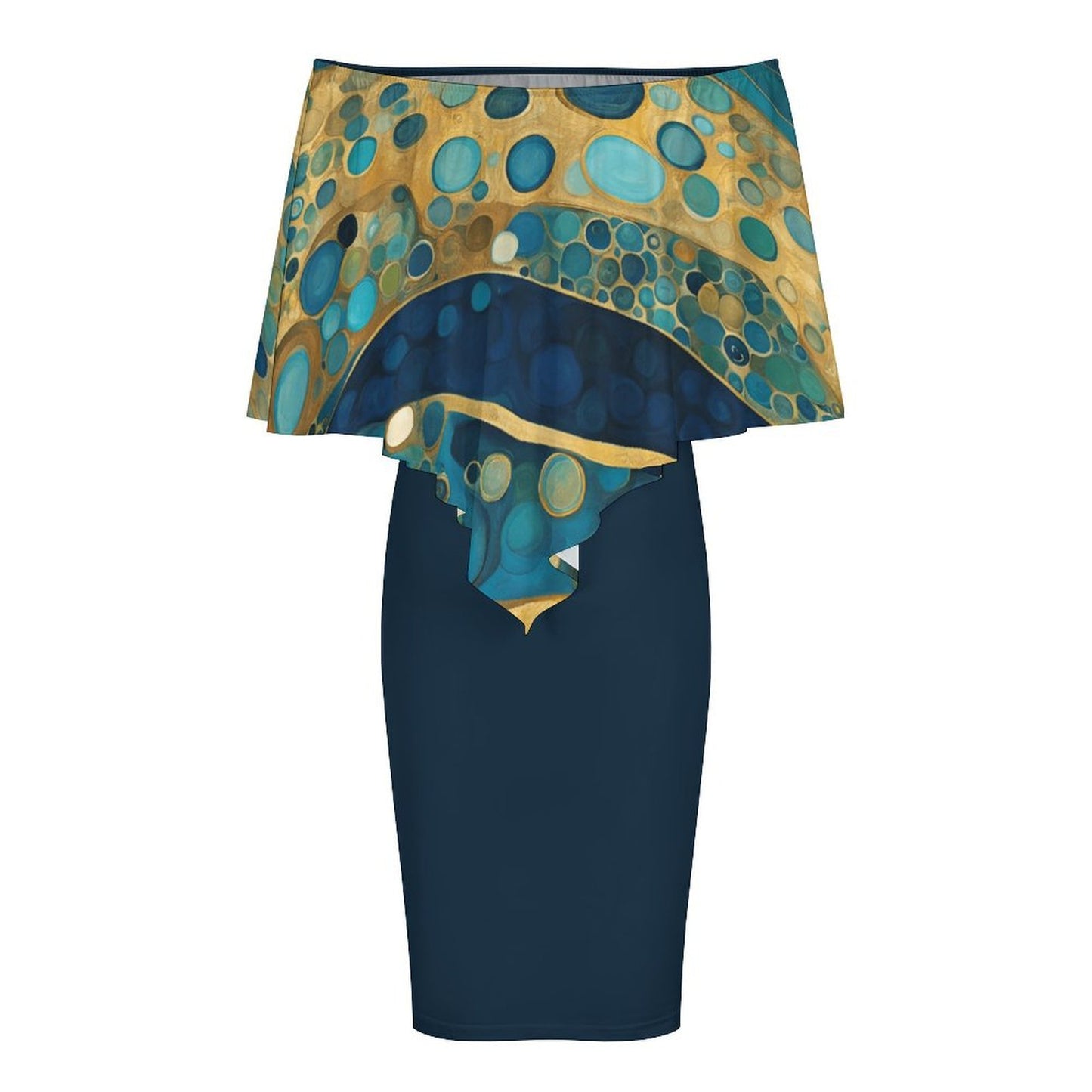 Ocean Women's Off-shoulder Shawl Dress