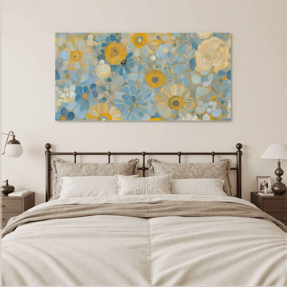 60" x 30" Printed Canvas Fabric Wall Art - No Frame (Made in USA)