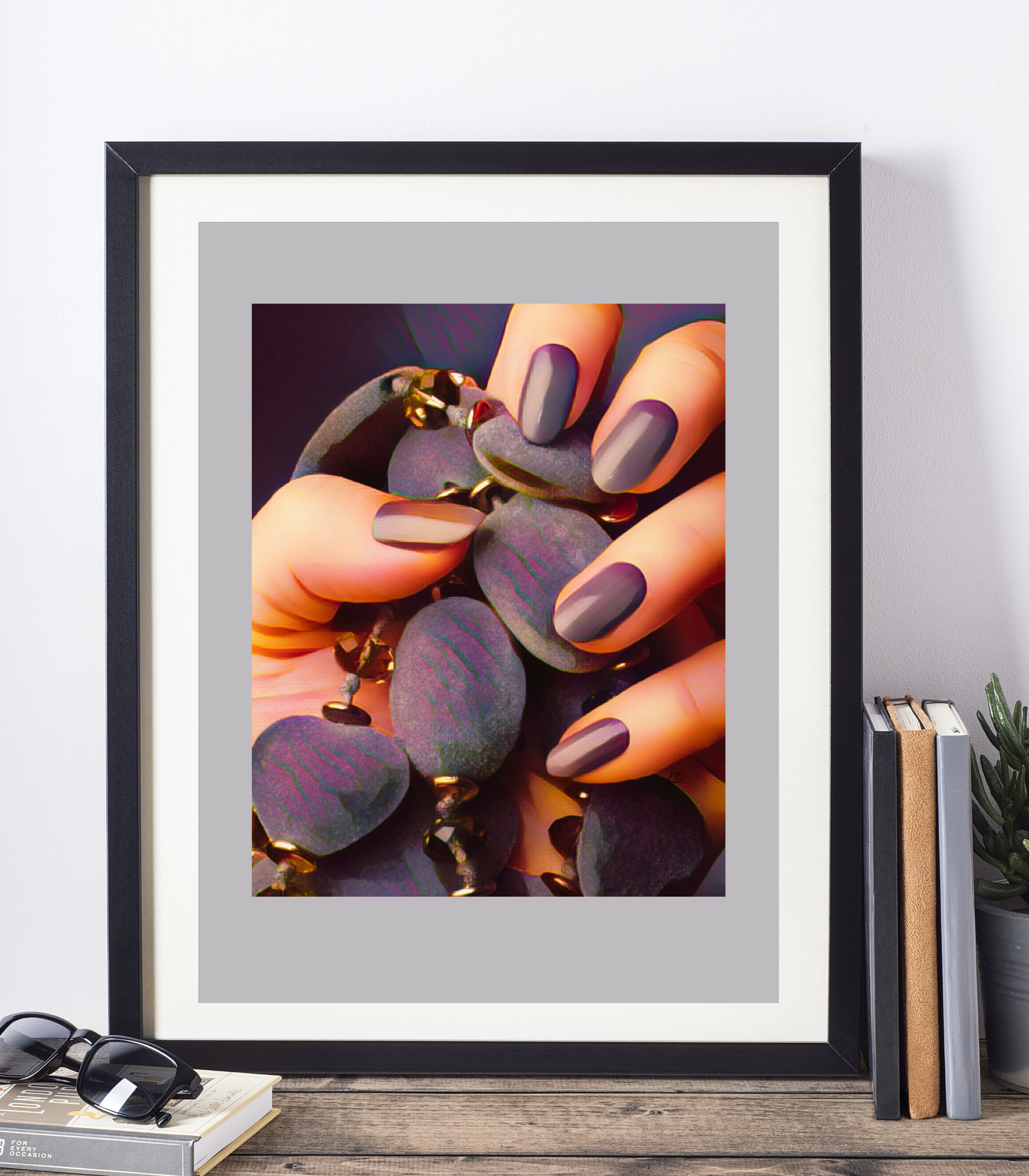 Plum Nails Salon Art Poster