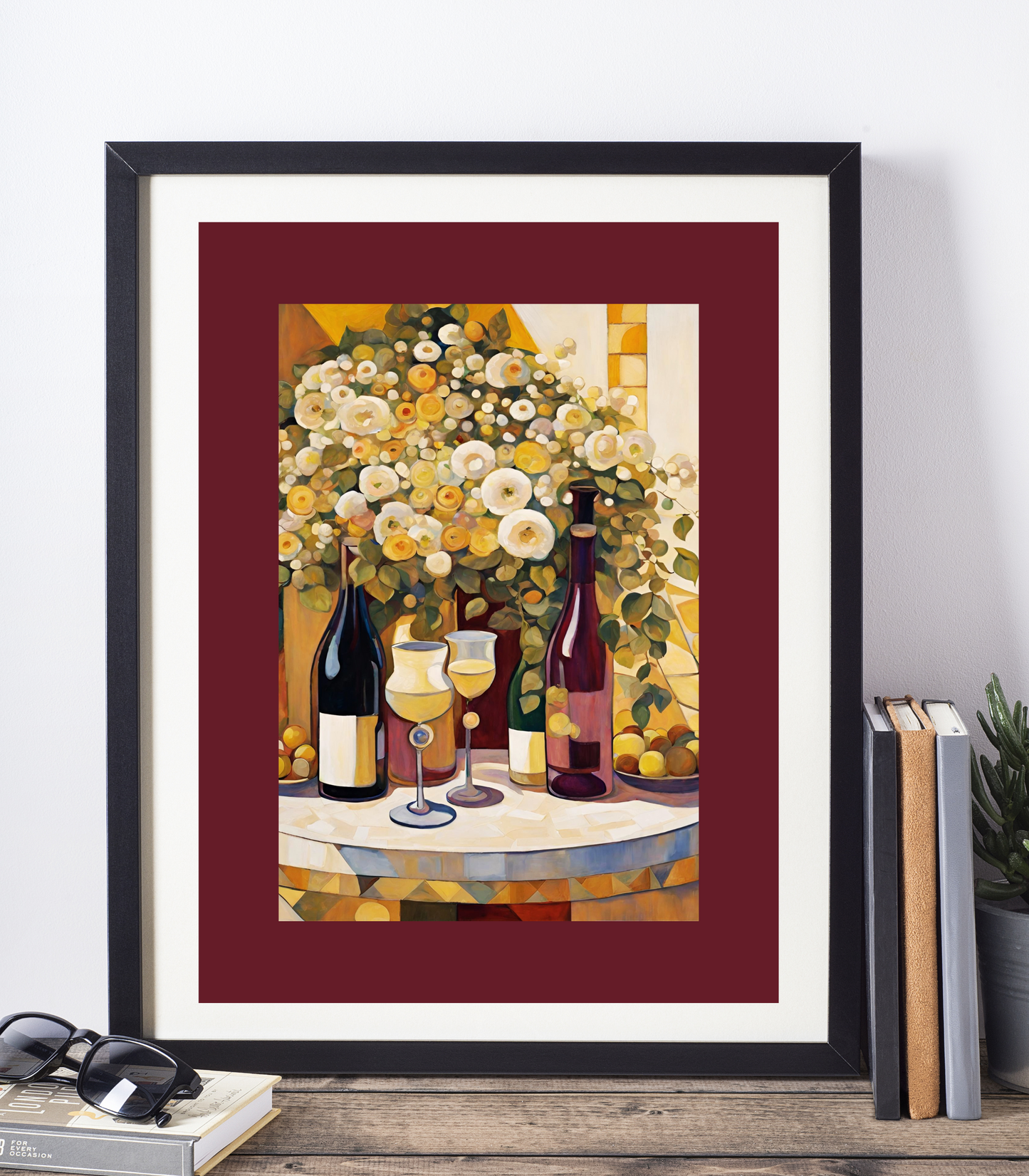 Wine on the Patio Poster