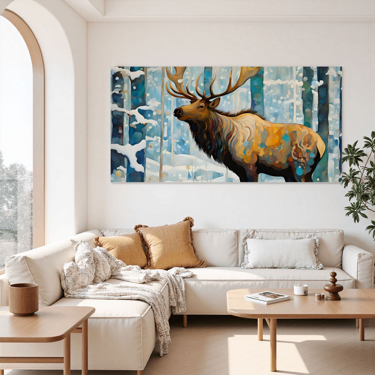 60" x 30" Printed Canvas Fabric Wall Art - No Frame (Made in USA)