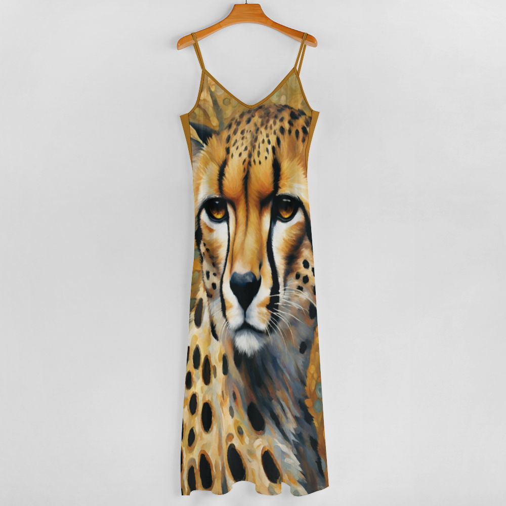 The Cheetah Women's Summer Fashion Maxi Slip Dress