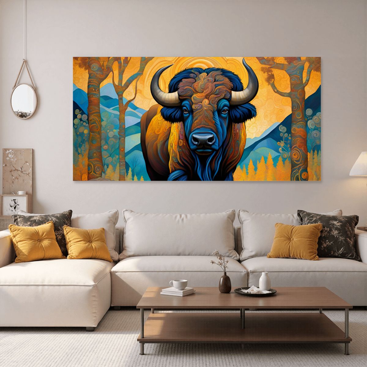 60" x 30" Printed Canvas Fabric Wall Art - No Frame (Made in USA)