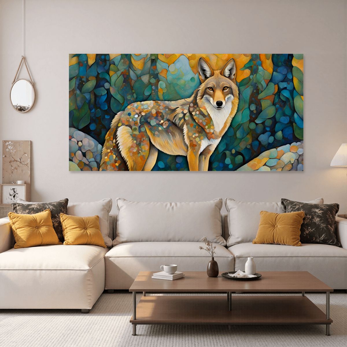 60" x 30" Printed Canvas Fabric Wall Art - No Frame (Made in USA)