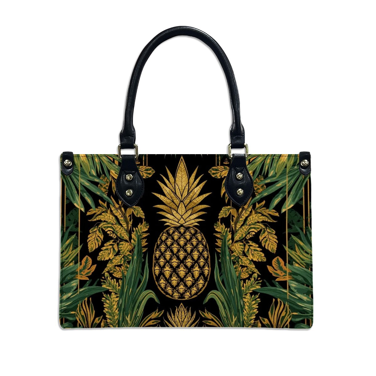 Golden Pineapple Women's PU Leather Shoulder Handbag