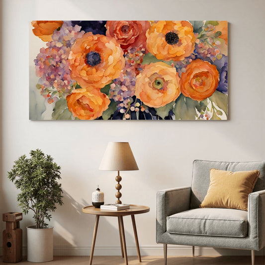 60" x 30" Printed Canvas Fabric Wall Art - No Frame (Made in USA)