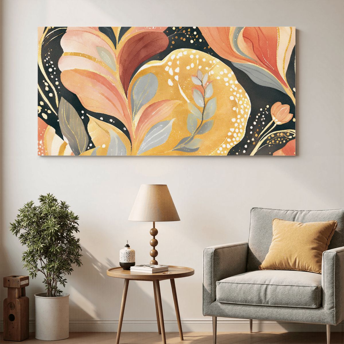 60" x 30" Printed Canvas Fabric Wall Art - No Frame (Made in USA)