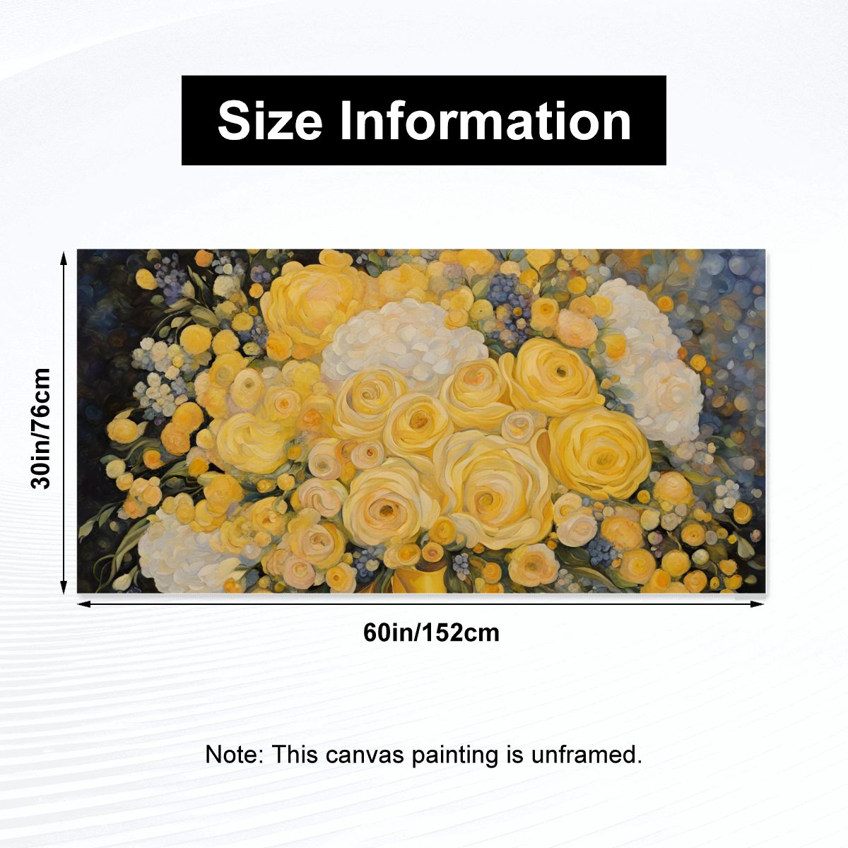 60" x 30" Printed Canvas Fabric Wall Art - No Frame (Made in USA)