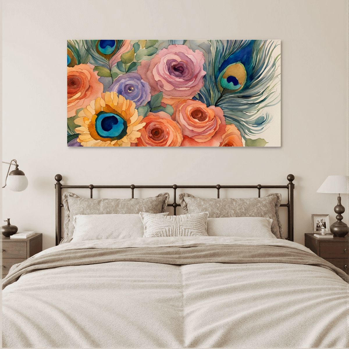 60" x 30" Printed Canvas Fabric Wall Art - No Frame (Made in USA)
