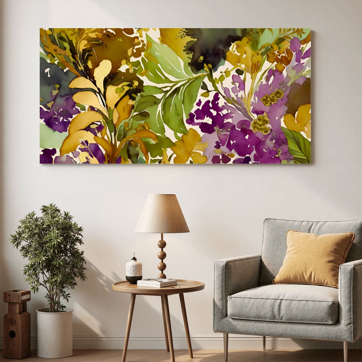 60" x 30" Printed Canvas Fabric Wall Art - No Frame (Made in USA)