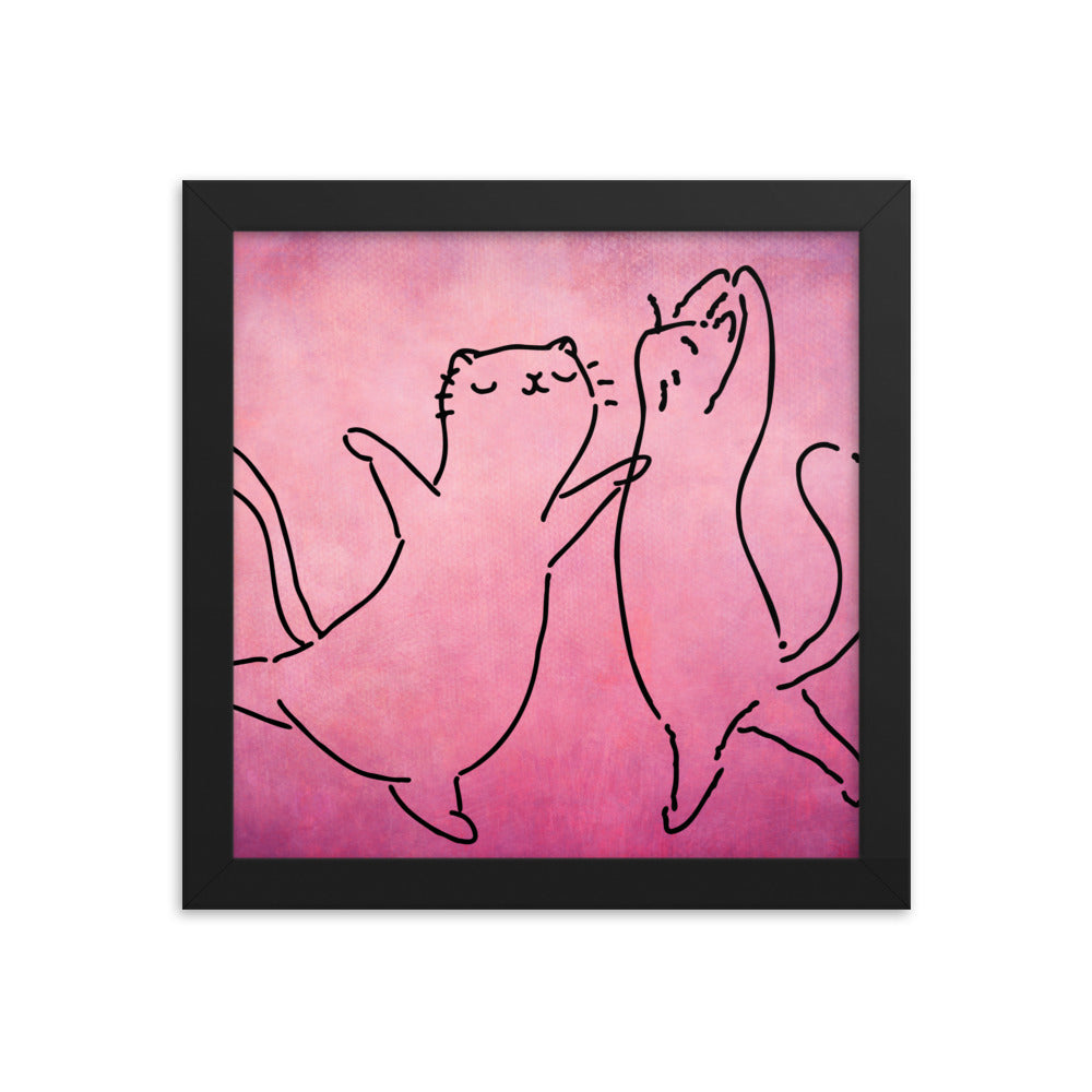 Cat Ballet Framed poster