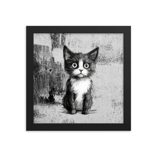 Nolan Tuxedo Kitten Framed poster