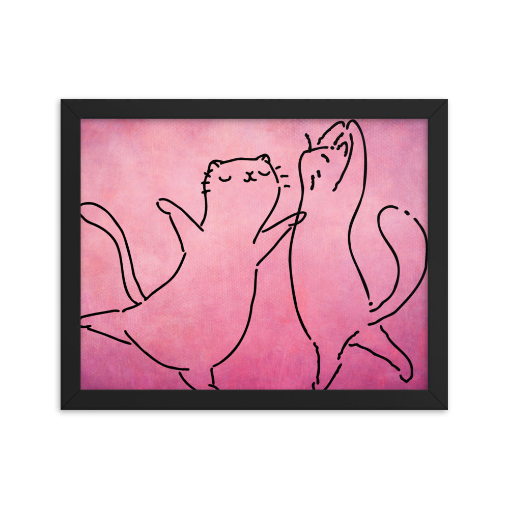 Cat Ballet Framed poster