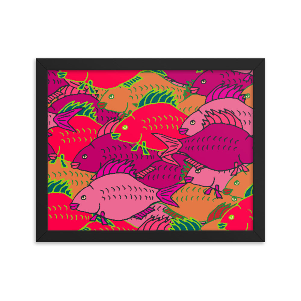 Carp Party Framed poster