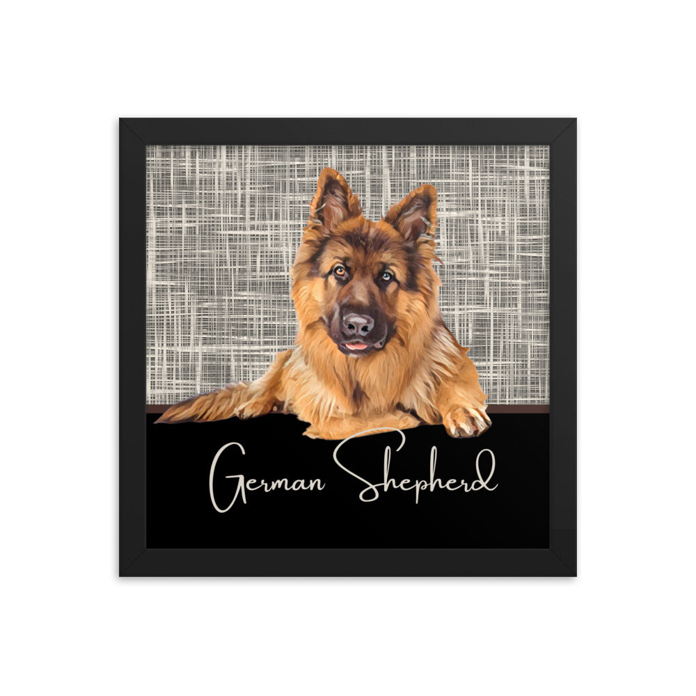 German Shepherd Framed poster