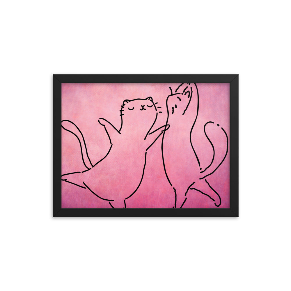 Cat Ballet Framed poster