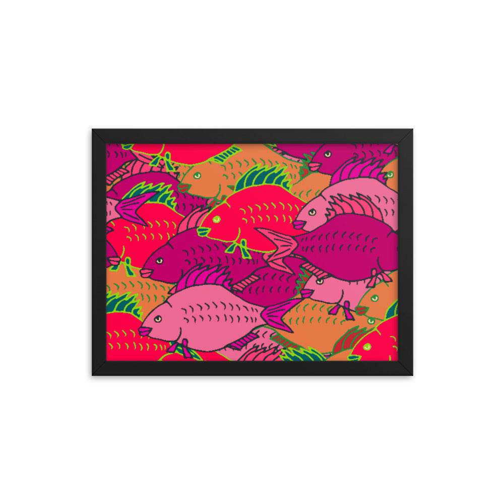 Carp Party Framed poster