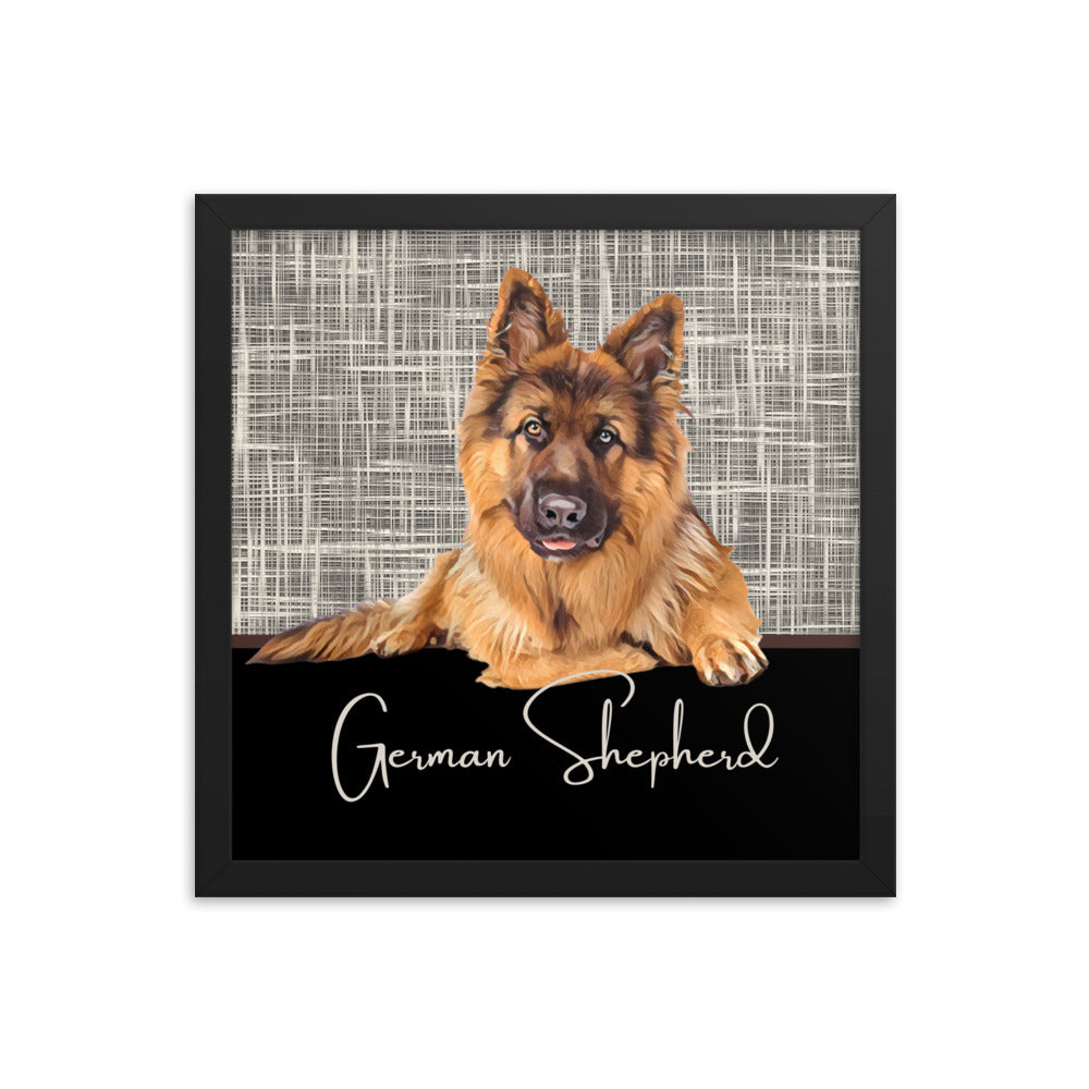 German Shepherd Framed poster