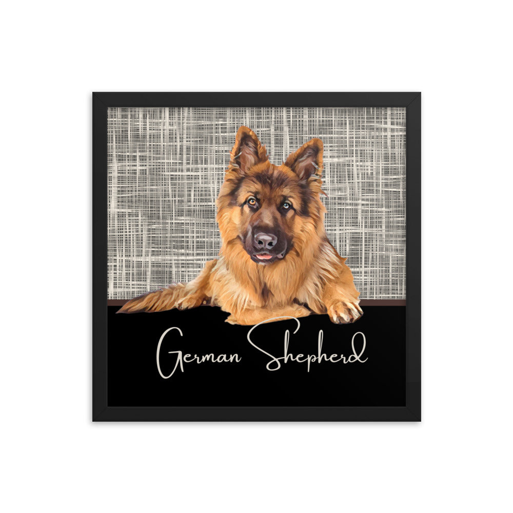 German Shepherd Framed poster