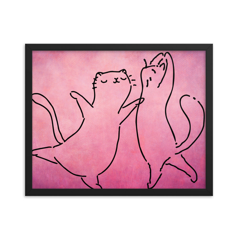 Cat Ballet Framed poster