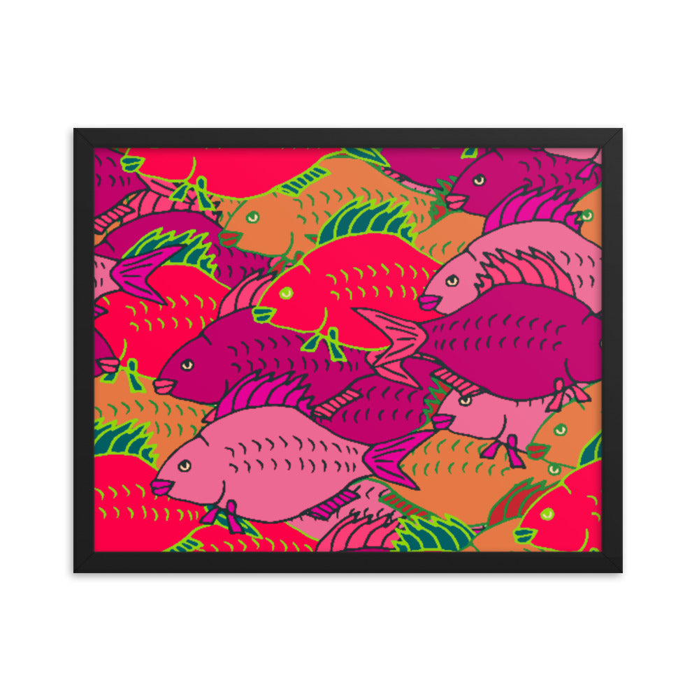 Carp Party Framed poster