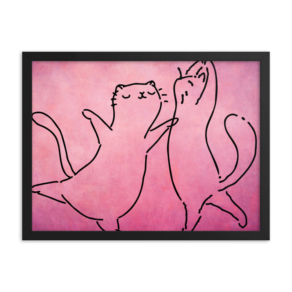 Cat Ballet Framed poster