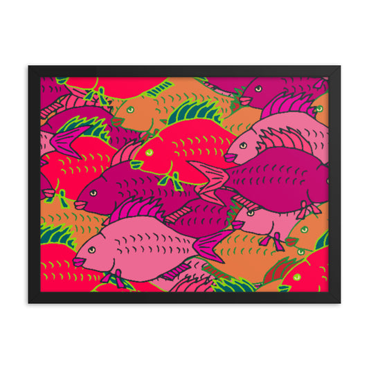 Carp Party Framed poster