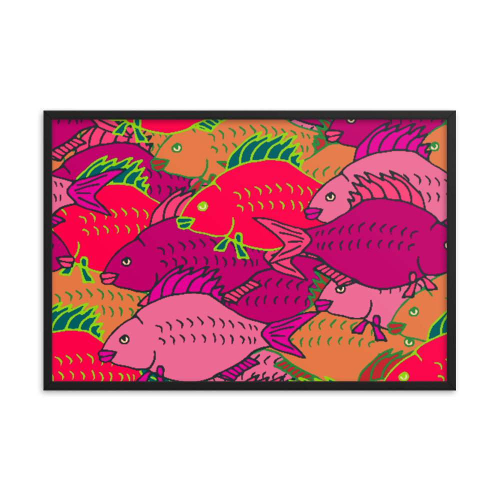 Carp Party Framed poster