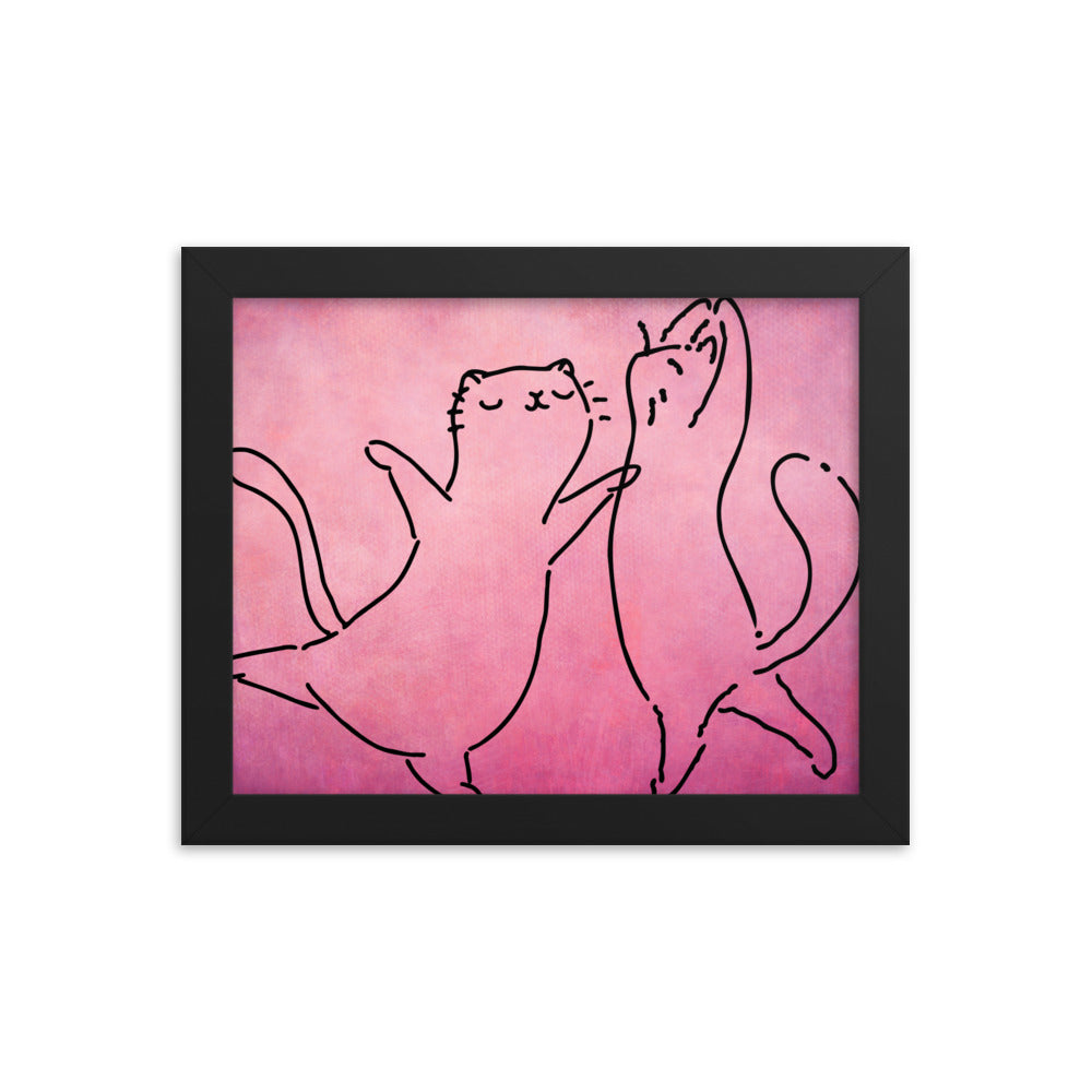 Cat Ballet Framed poster