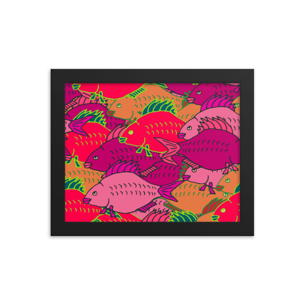 Carp Party Framed poster