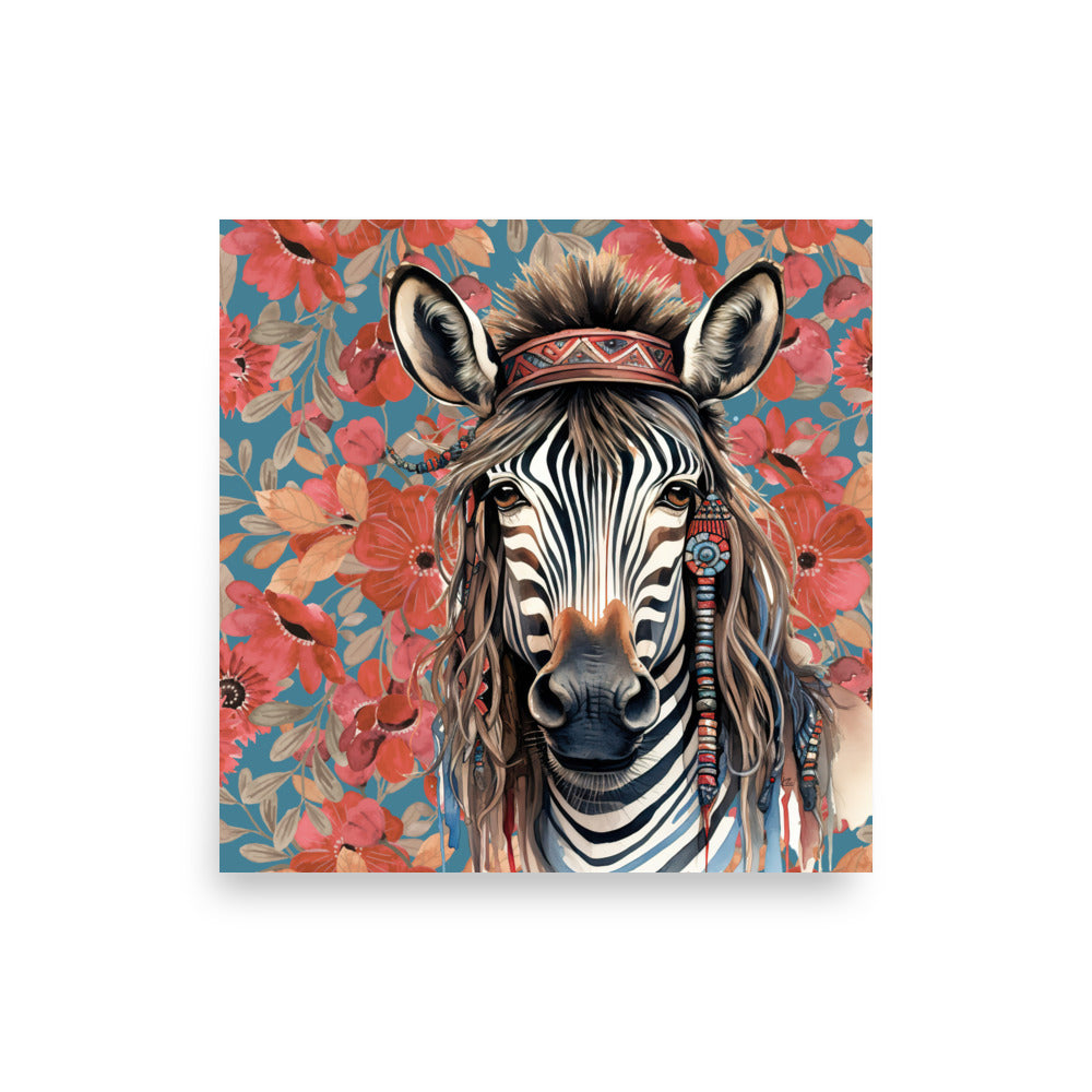 Griffin Bohemian Zebra Art Poster