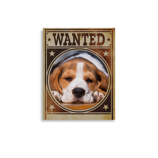 Beagle Mug Shot Wanted Poster