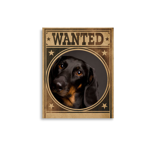 Dachshund Mug Shot Wanted Poster