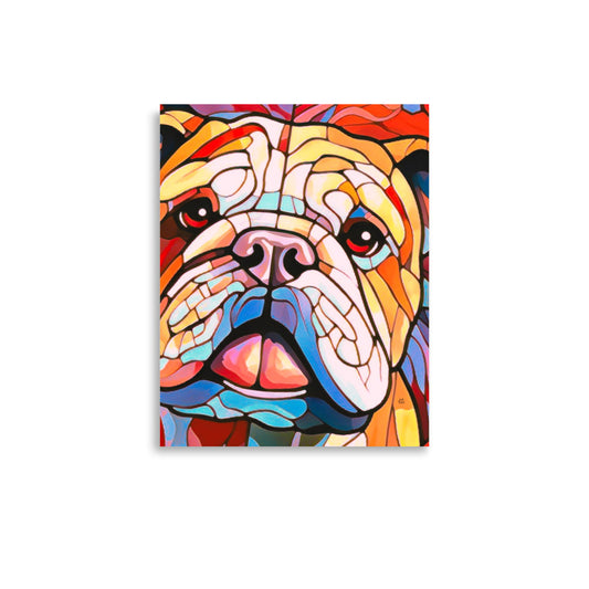 Leroy Bulldog Abstract Poster