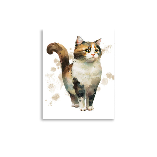 Watercolor Cat Poster