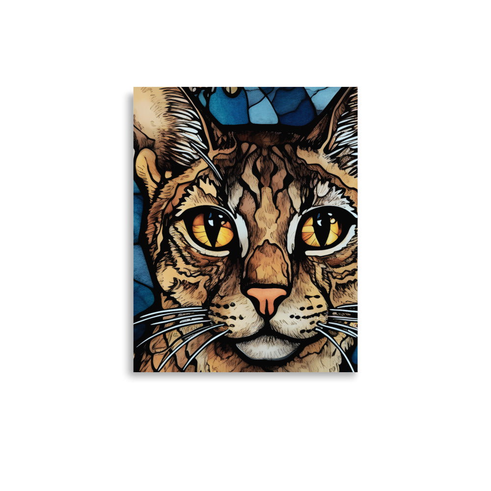 Savannah Cat Abstract Poster