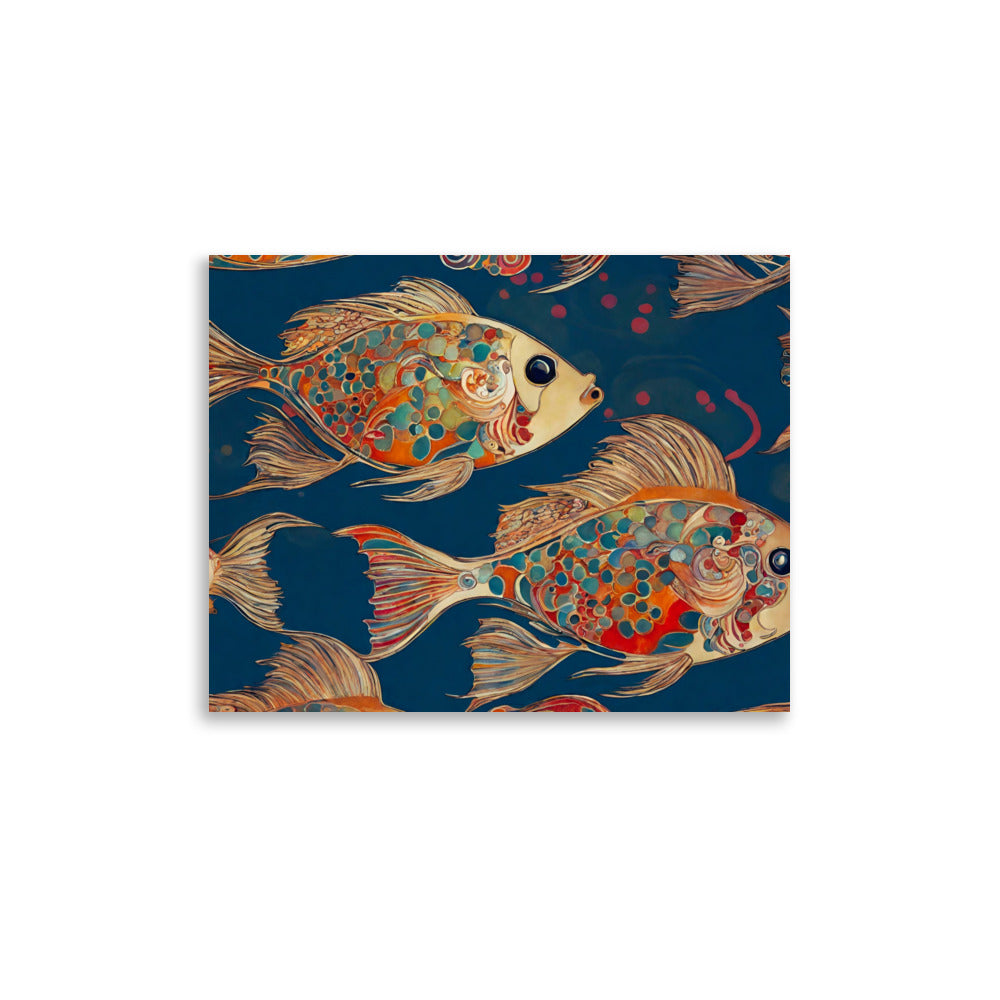 School Day Colorful Carp Poster