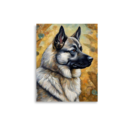 "Finn" Norwegian Elkhound Art Poster