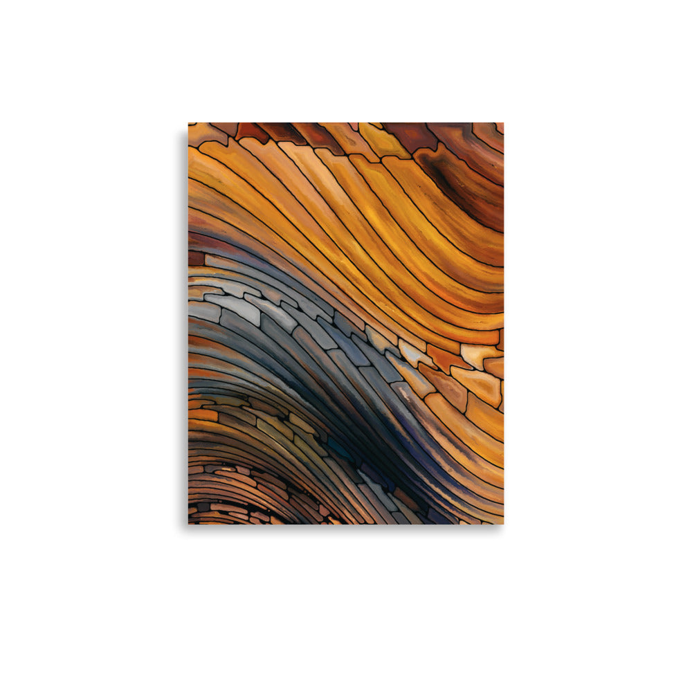 Finicky Abstract Neutral Art Poster