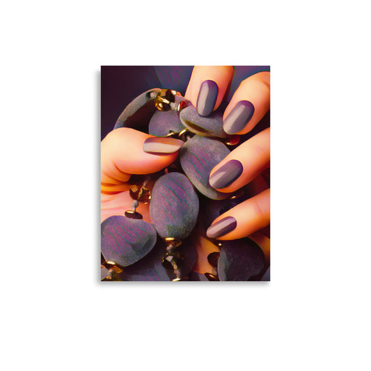 Plum Nails Salon Art Poster